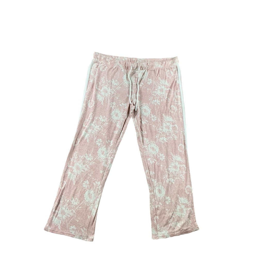 Lucky Brand Pink Floral Pajama Pants Drawstring Lounge Sleepwear Womens Large